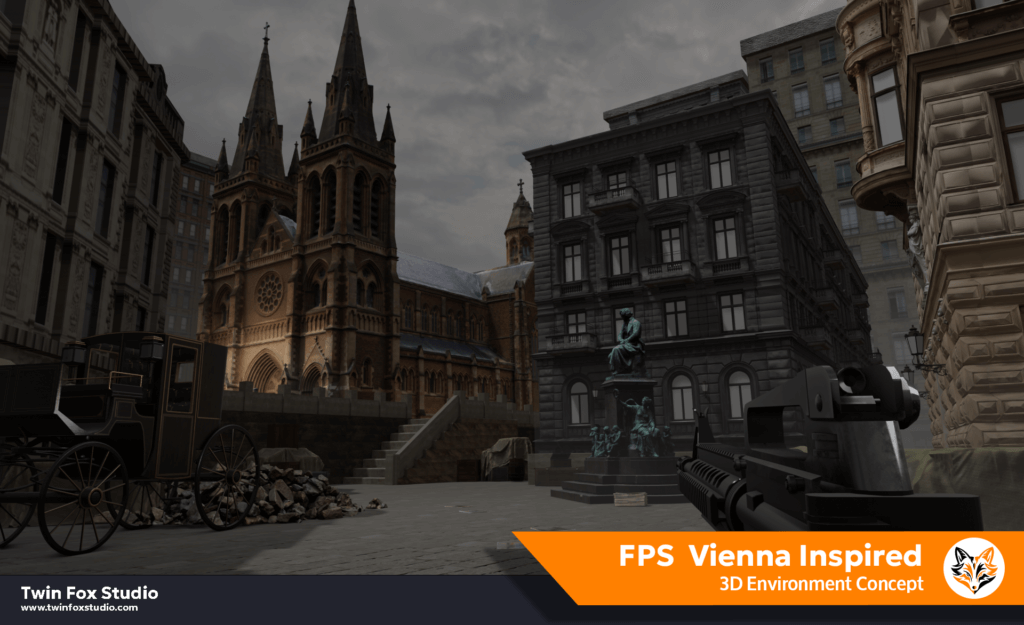 First Person Shooter Concept Vienna Inspired